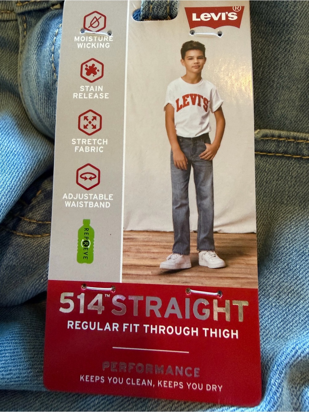 *NWT*Levi’s 514 Straight Jeans Light Wash | Performance - Picture 3 of 3
